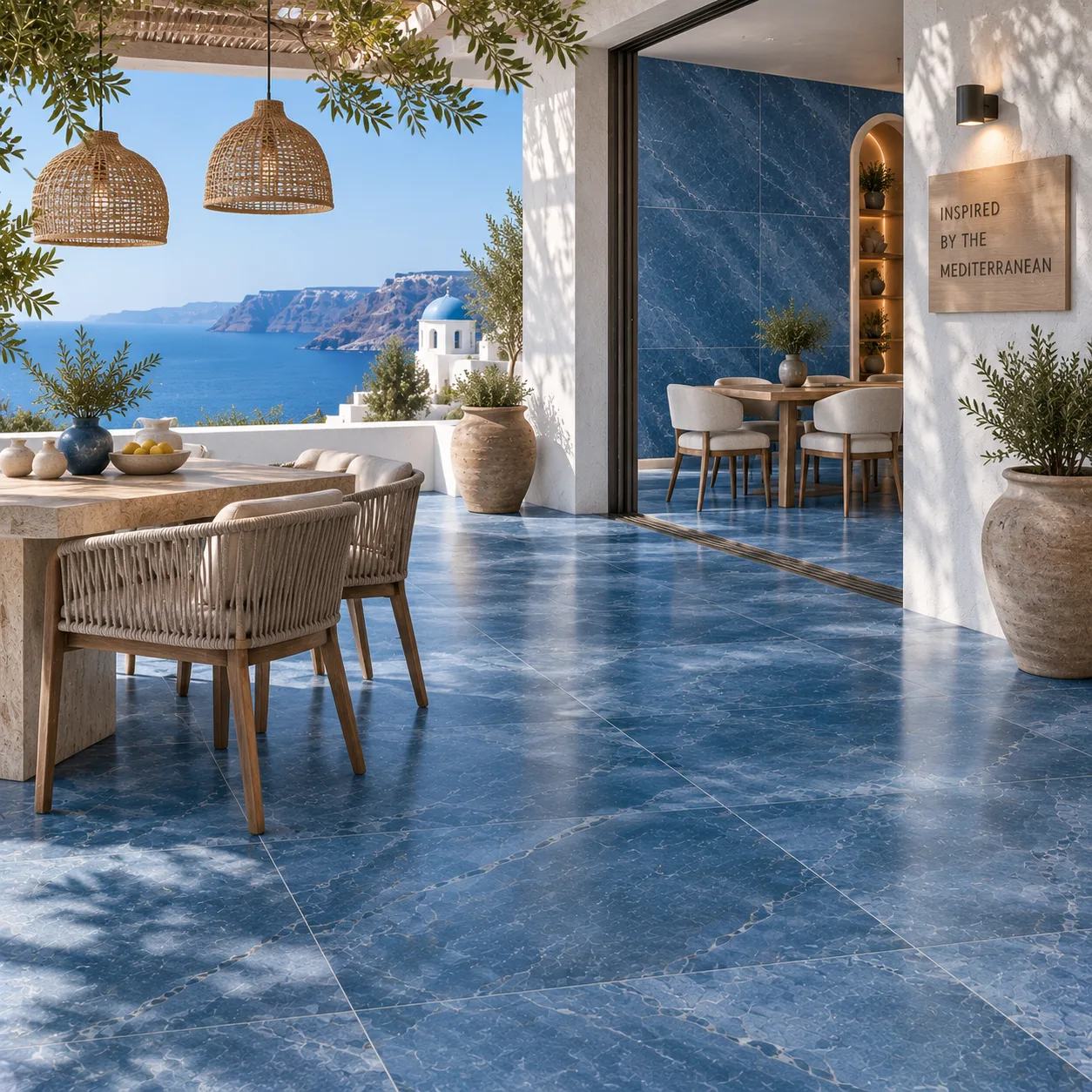 The Mediterranean Influence Makes Blue Easier to Sell